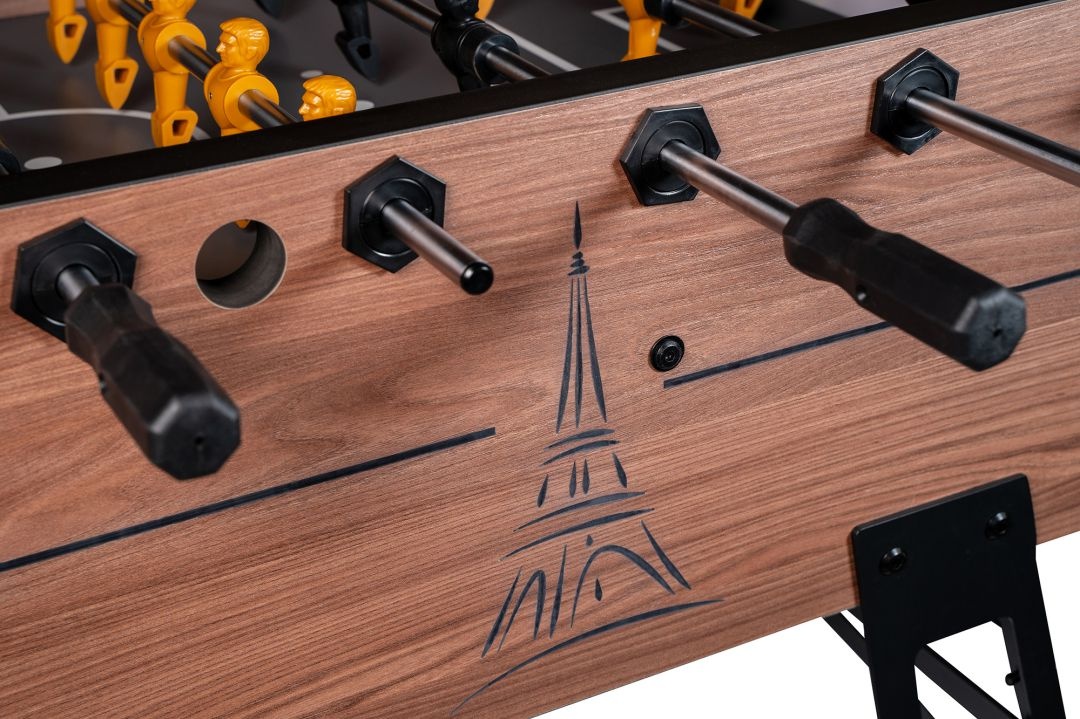 Игровой стол - футбол Eiffel коричнево-черный