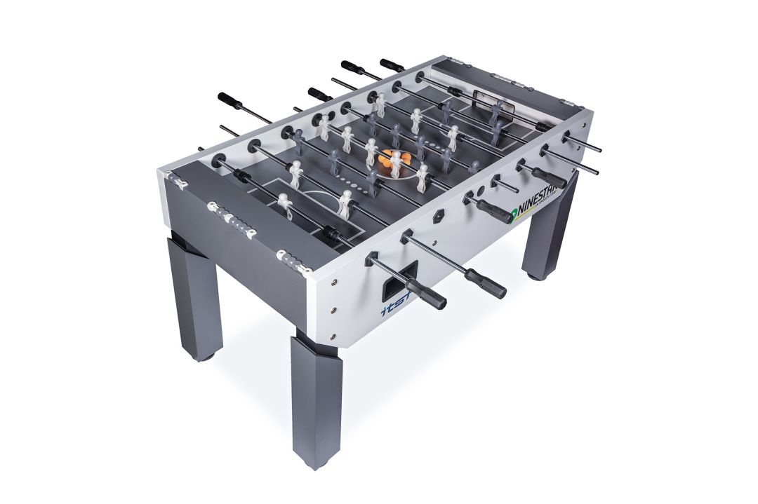 Игровой стол - футбол NineStar Iron Pro ITSF Grey (144х75,5х90)