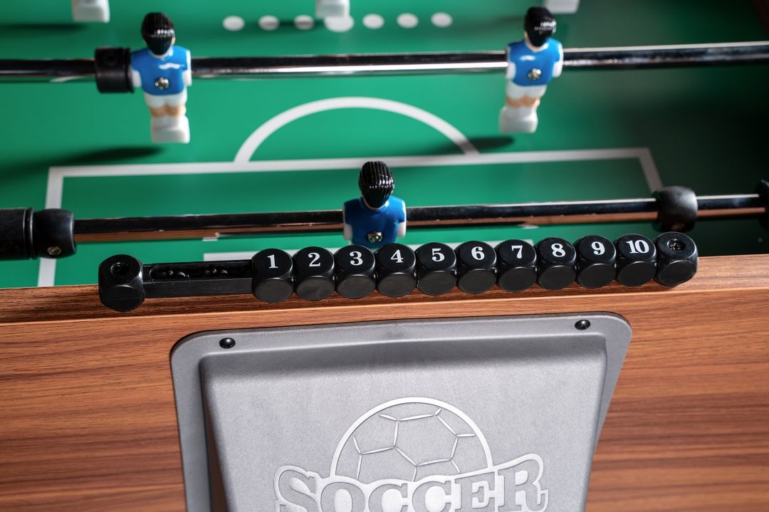 Настольный футбол кикер PlayOff 140х73х88см коричнево-серый