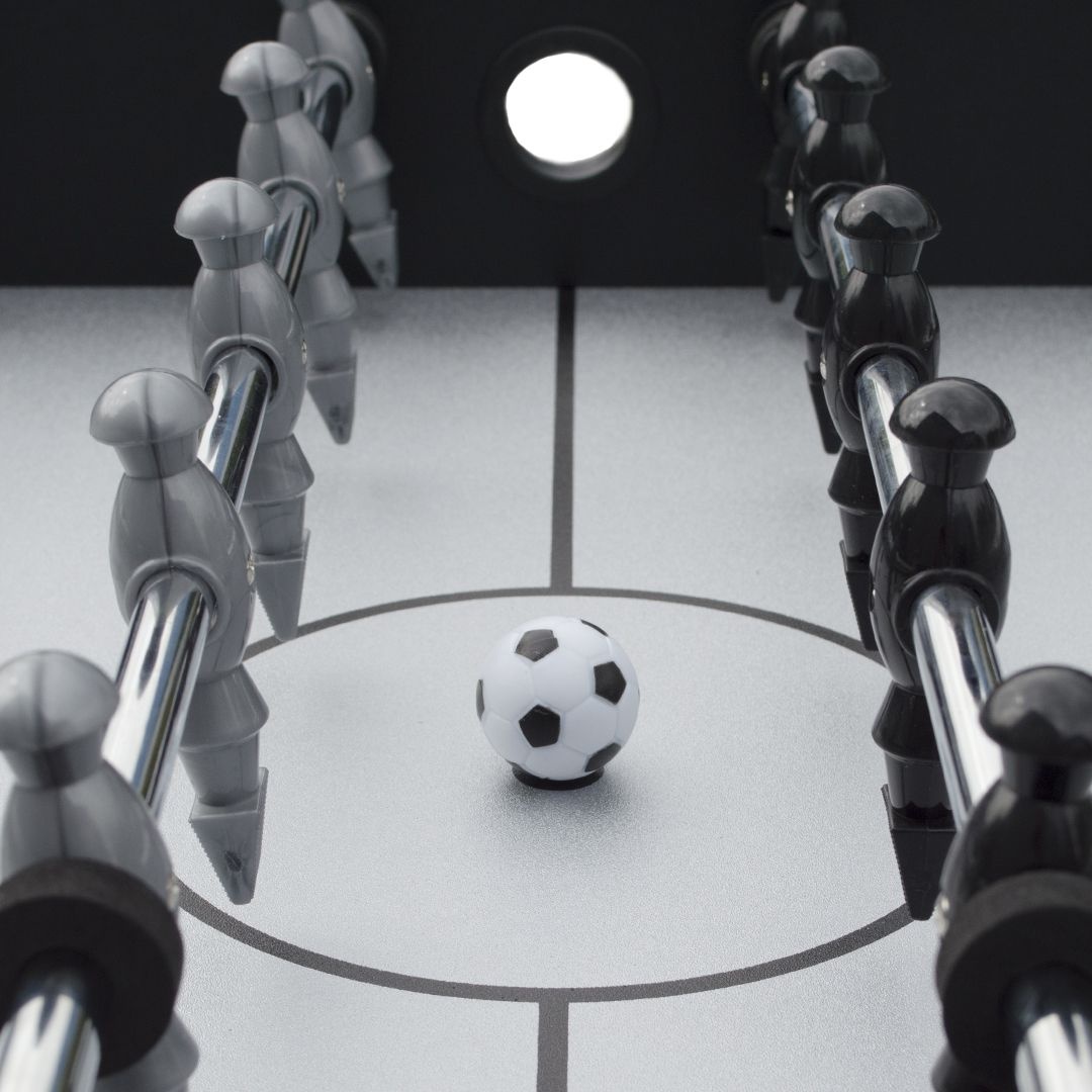 Настольный футбол кикер Hit 122 x 64 x 79 см черно-серебристый