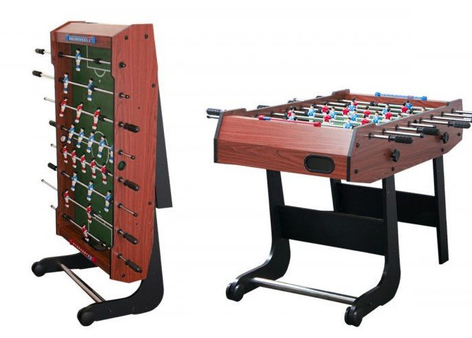 Настольный футбол кикер Maccabi Mini махагон складной