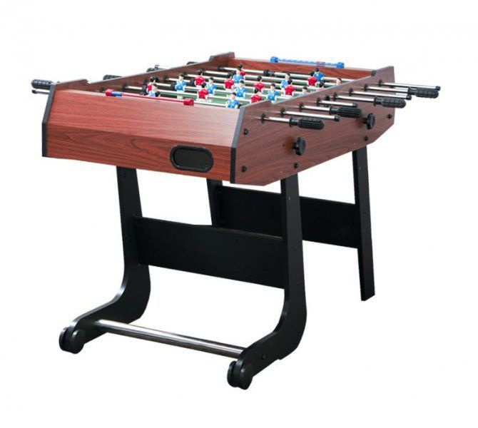 Настольный футбол кикер Maccabi Mini махагон складной